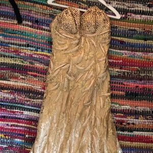 Gold Sequin Narianna Formal Dress